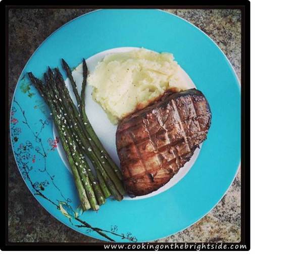 Plated steak and potatoes
