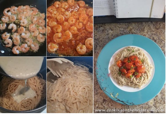 Assembled_BlueCheesePasta-BuffaloShrimp