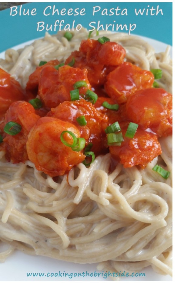 Blue Cheese Pasta and Buffalo Shrimp_CookingontheBrightSide