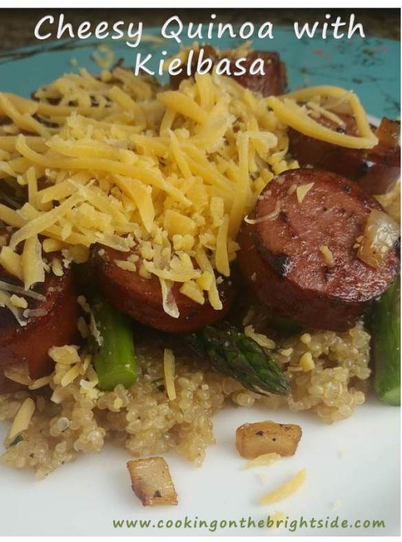 Cheesy Quinoa with Kielbasa